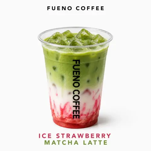 ICE STRAWBERRY MATCHA LATTE