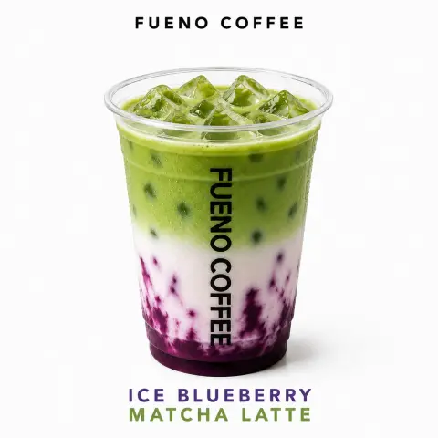 ICE BLUEBERRY MATCHA LATTE